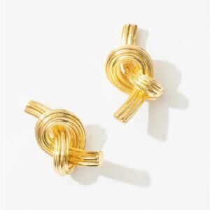New Frasier Sterling Sailor's Knot Earrings 14K Gold Plated
